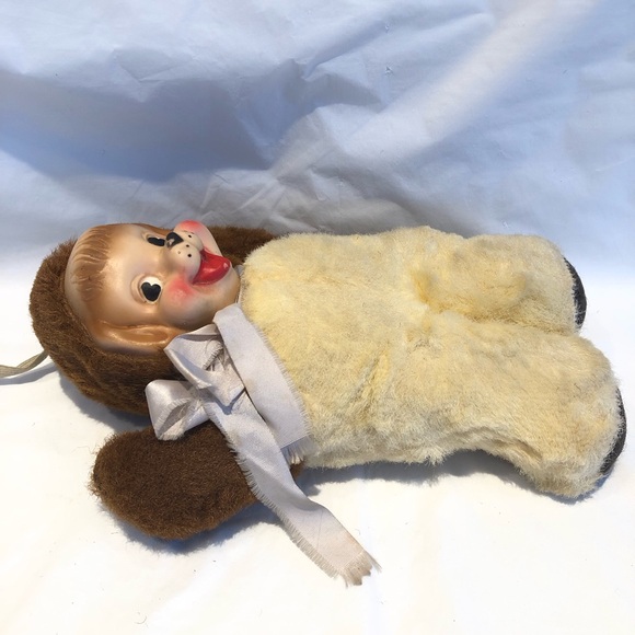 Vintage Rushton Style Rubber Face Dog 9" Plush Doll Puppy 1950s 1960's - Picture 8 of 8